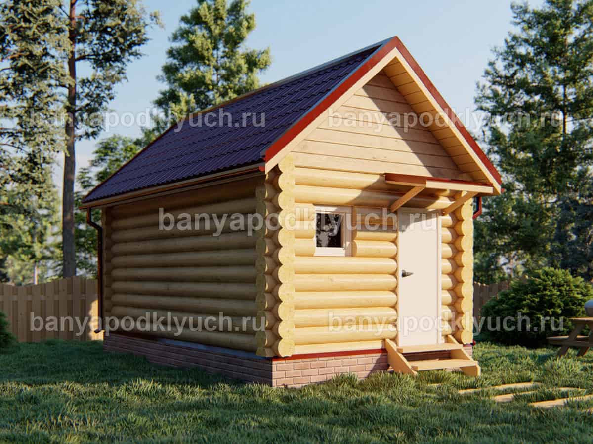 Баня из бревна