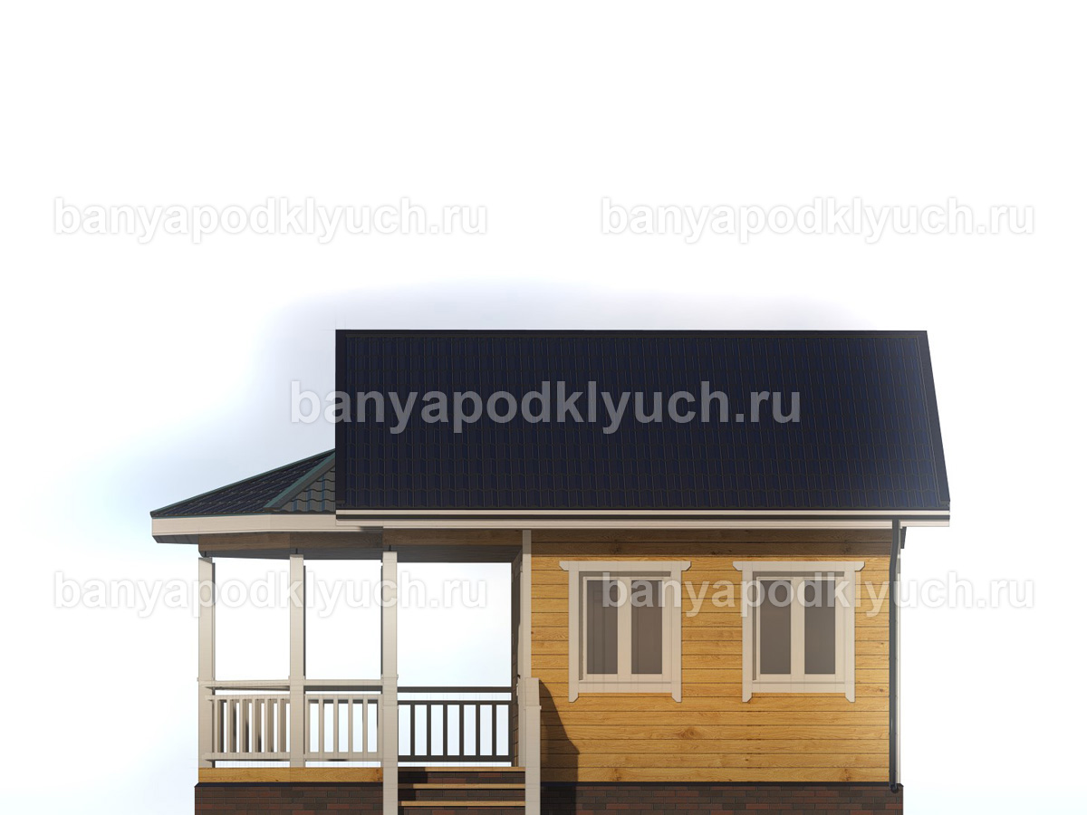 Баня из бруса 7.5x6 м Баня из бруса 7.5x6 м