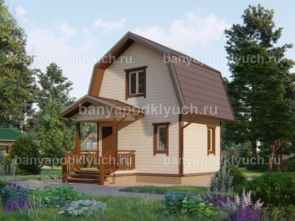 Каркасная баня 5 на 4 м