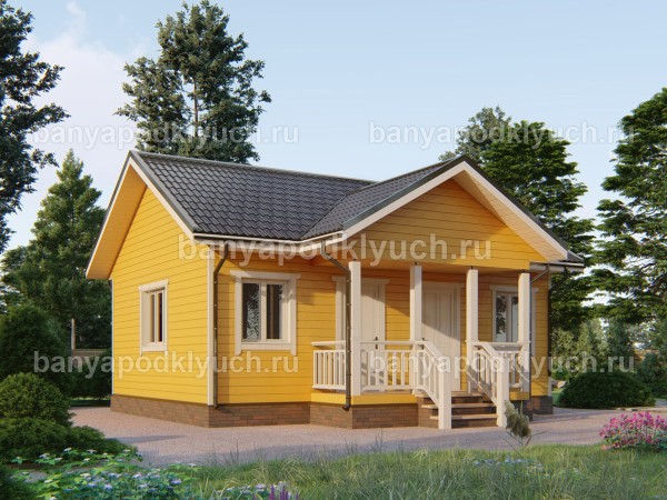 Каркасная баня 8 на 6 м